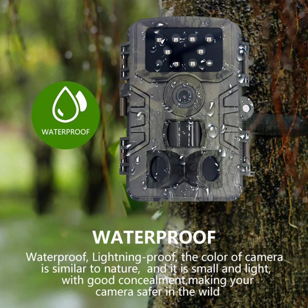 Mini Camera 16MP 1080P Game Camera Water Wildlife Scouting Cam with 120 degree Wide Angle Lens and Night .0" LCD IR LEDs