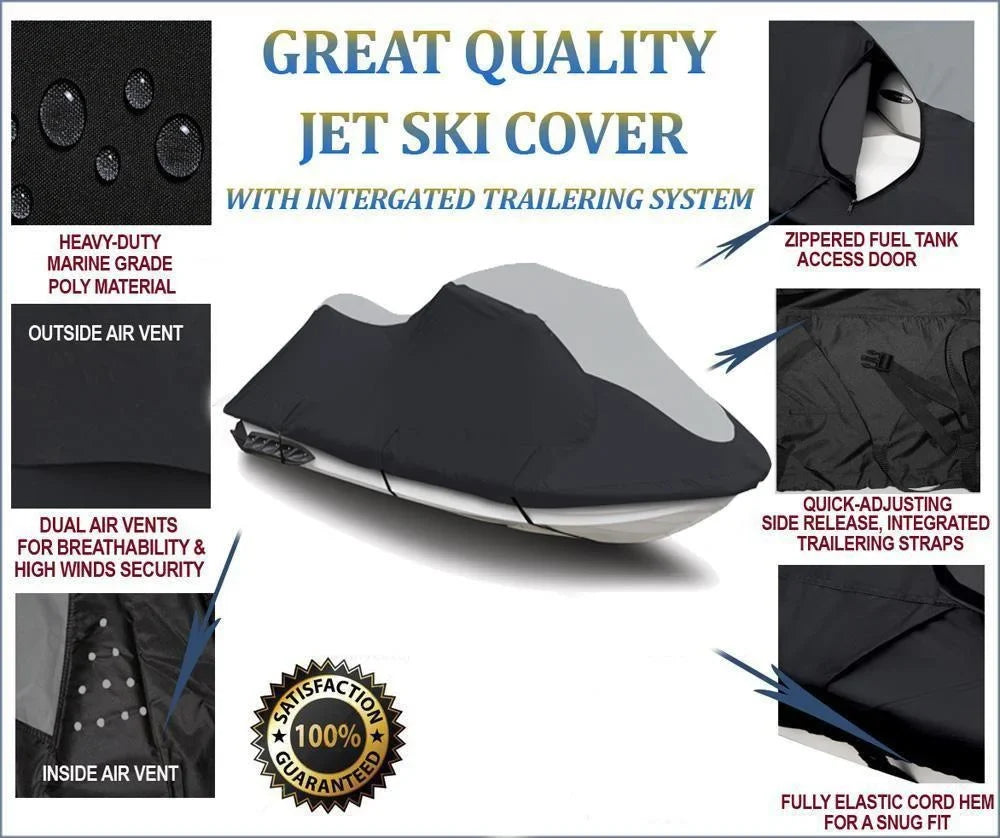 SUPER HEAVY-DUTY Jet Ski PWC Cover Compatible for Yamaha WaveRunner XL 800 XL800 1999-2001