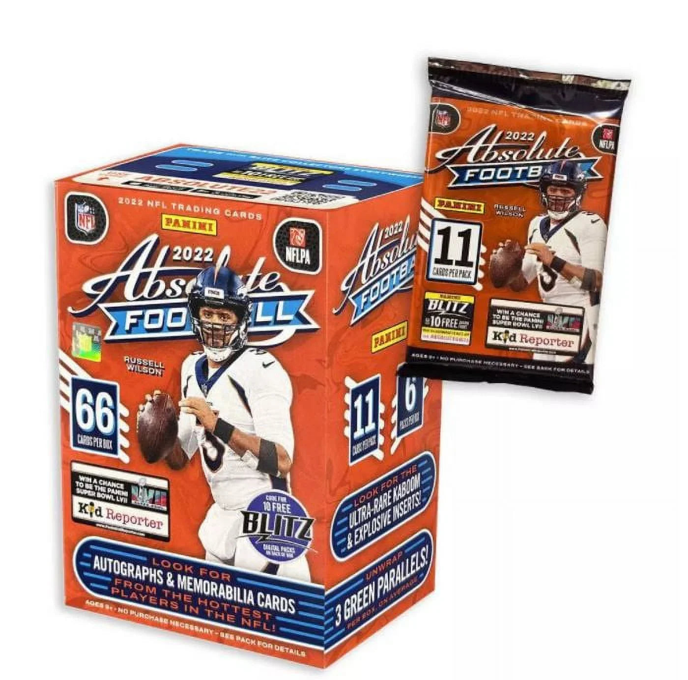 2022 Panini NFL Absolute Football Trading Card Blaster Box