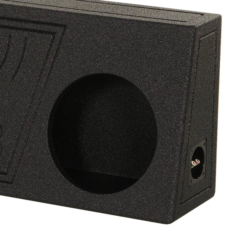 QPower QBomb Single 10" Vented Subwoofer Box with Jet Bedliner Spray (2 Pack)