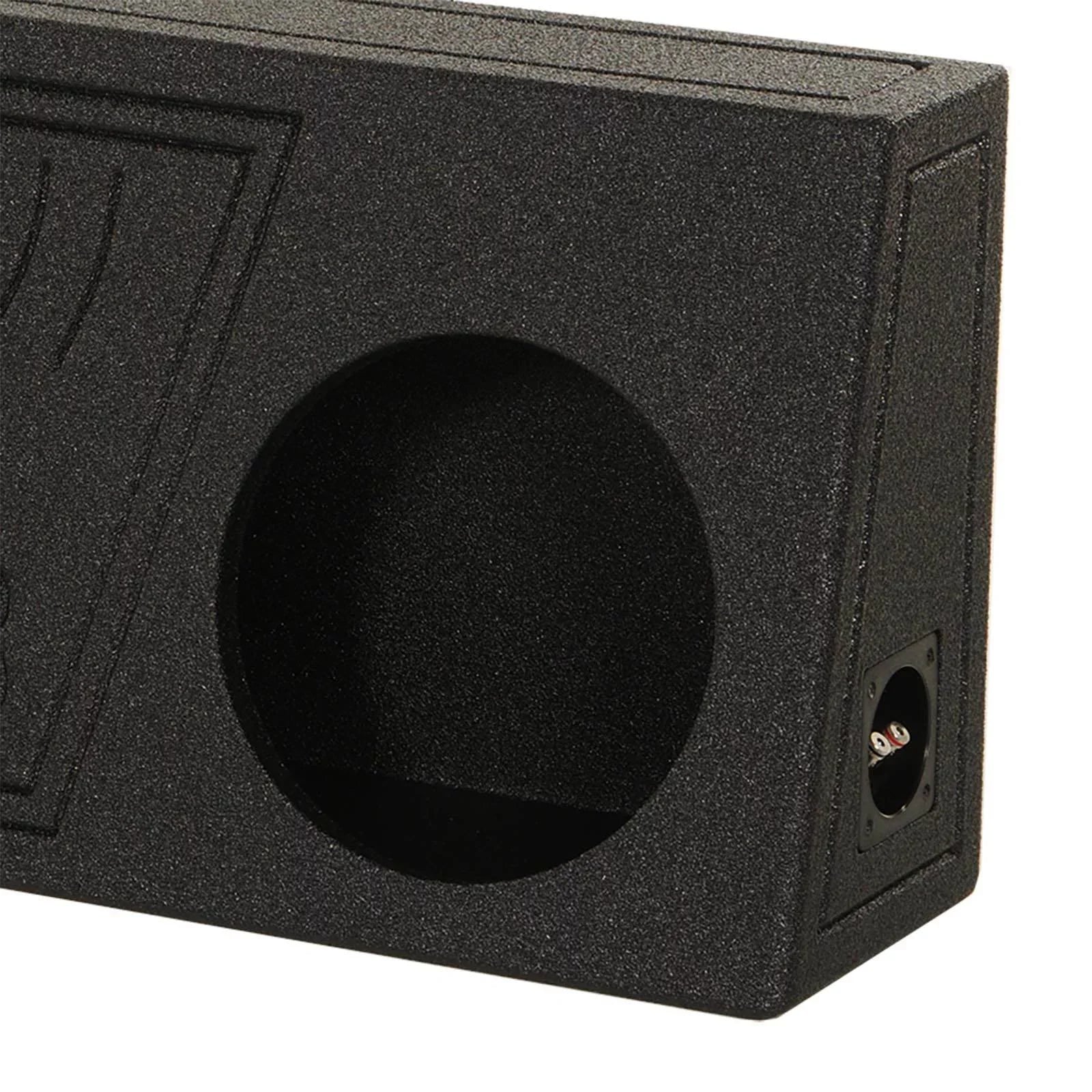 QPower QBomb Single 10" Vented Subwoofer Box with Jet Bedliner Spray (2 Pack)