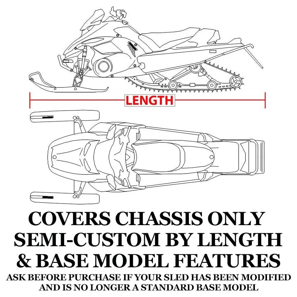 Snow Cover Compatible for 2020-2020 Arctic Cat snowmobile model M 8000 MOUNTAIN CAT ALPHA ONE ES 165, Trailerable 600 Denier Snow Machine Sled Gear