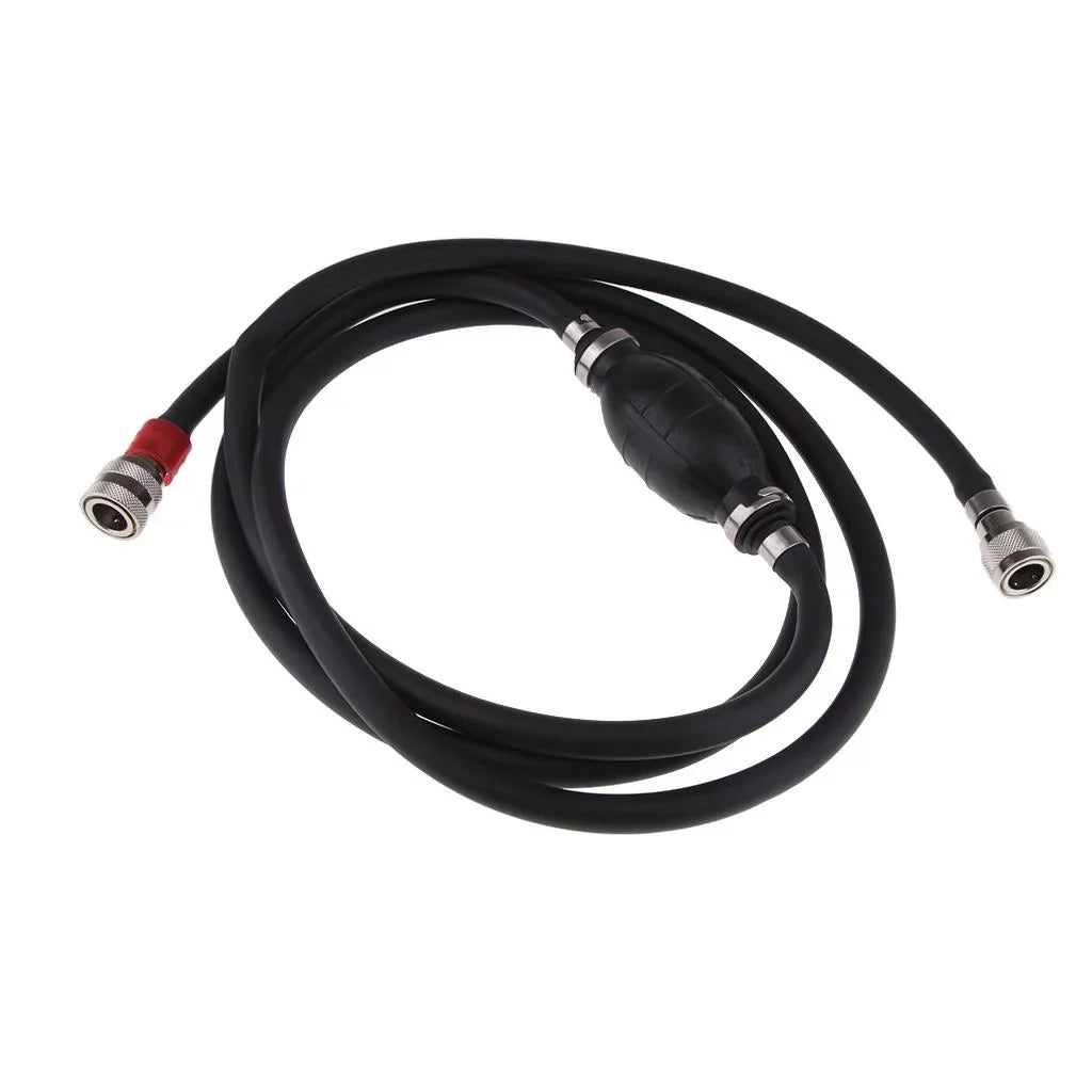 Fuel Line Assembly Hose Line Marine Outboard Boat Motor Fuel Assembly 8FT Dark - Suitable for Boats, RVs, Tractors, and Caravans
