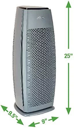 Open Box Hunter Tall Tower Air Purifier True HEPA Filter Accent Light 600GR - Graphite