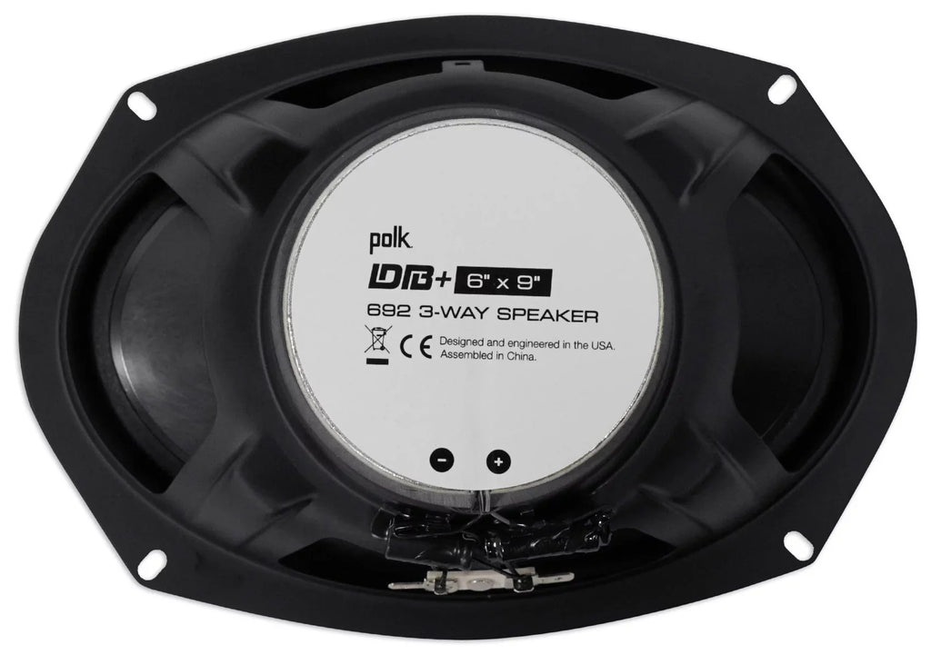 2) Polk Audio DB692 6X9" 450w Car Marine/ATV/Motorcycle/Boat Speakers+Headphones