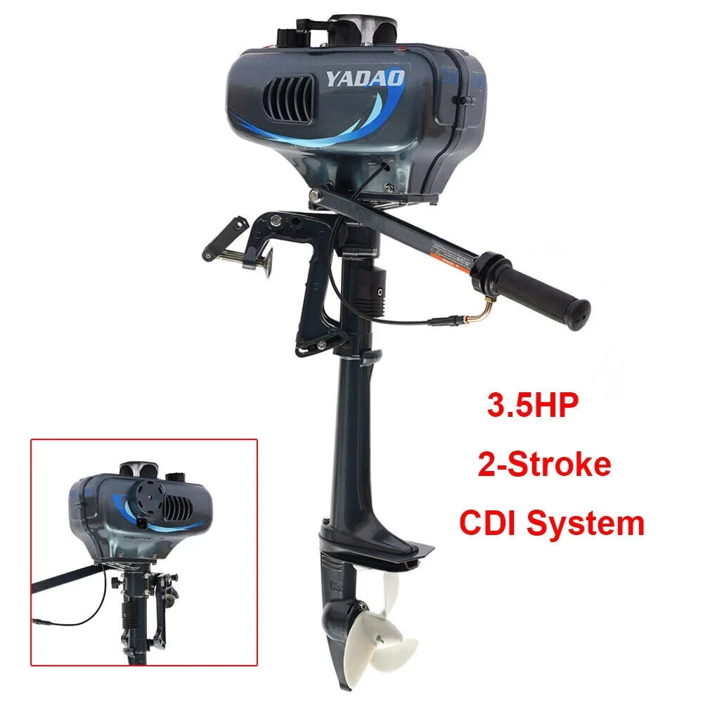 2-Stroke 3.5 Outboard Motor Boat Engine with Water Cooling System Fishing Boat Engine