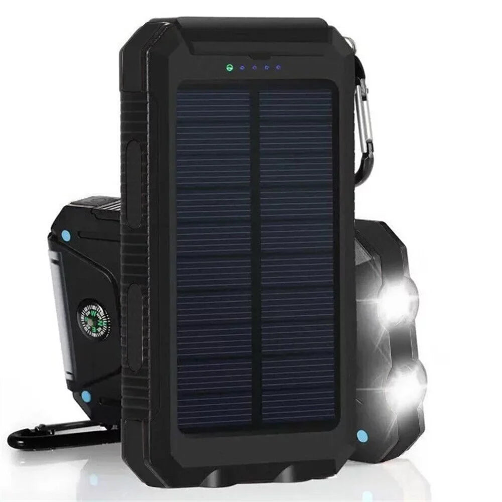 2023 Waterproof Solar Power Bank 9000000mAh Portable External Battery Charger US