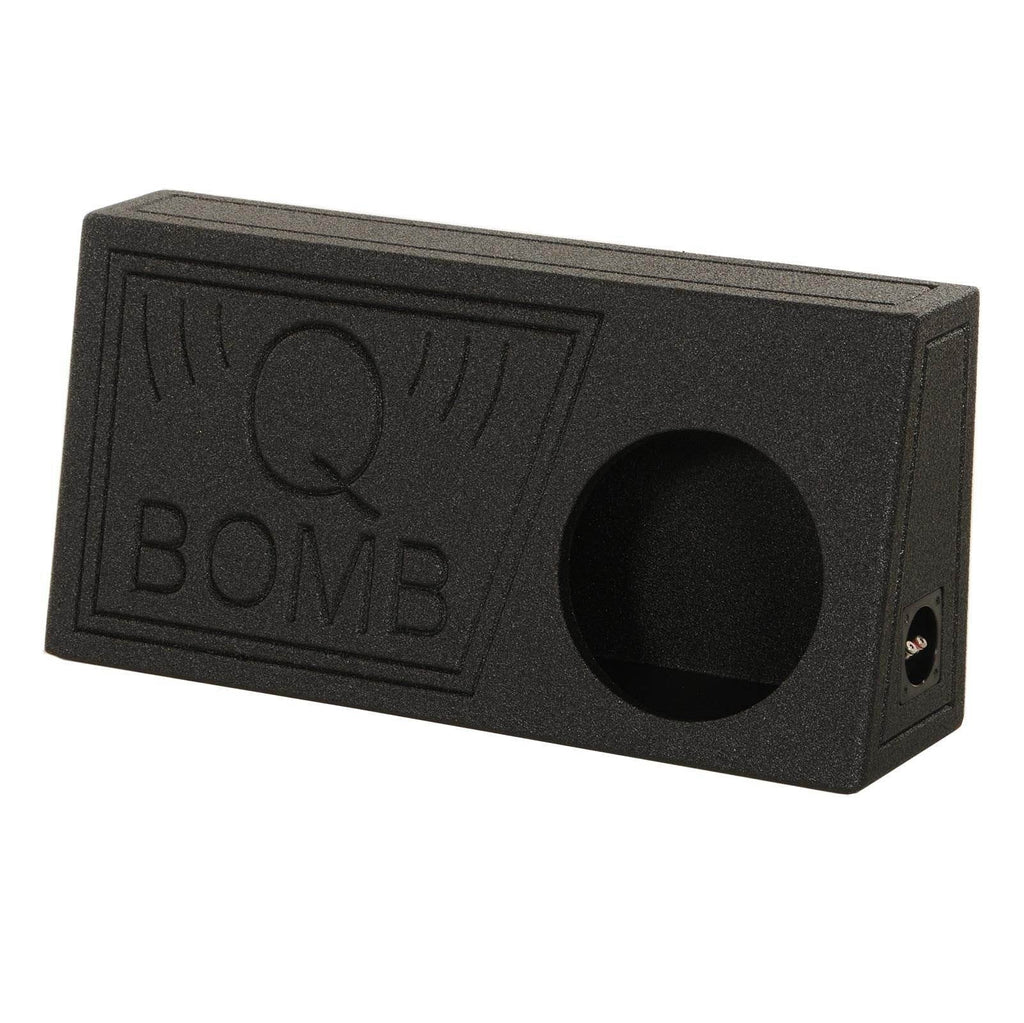 QPower QBomb Single 10" Vented Subwoofer Box with Jet Bedliner Spray (2 Pack)