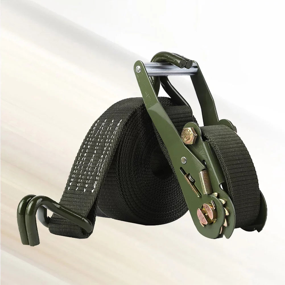 Etereauty 1 Set of 6M Length Bundling Belt Tie Down Straps Cargo Motorcycle Truck Luggage Ratchet Straps