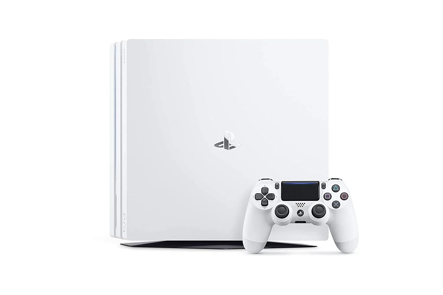 PlayStation 4 Original 500GB Matte White Gaming Console With 2 Controller + G9 Earbuds With Microphone BOLT AXTION Bundle Like New