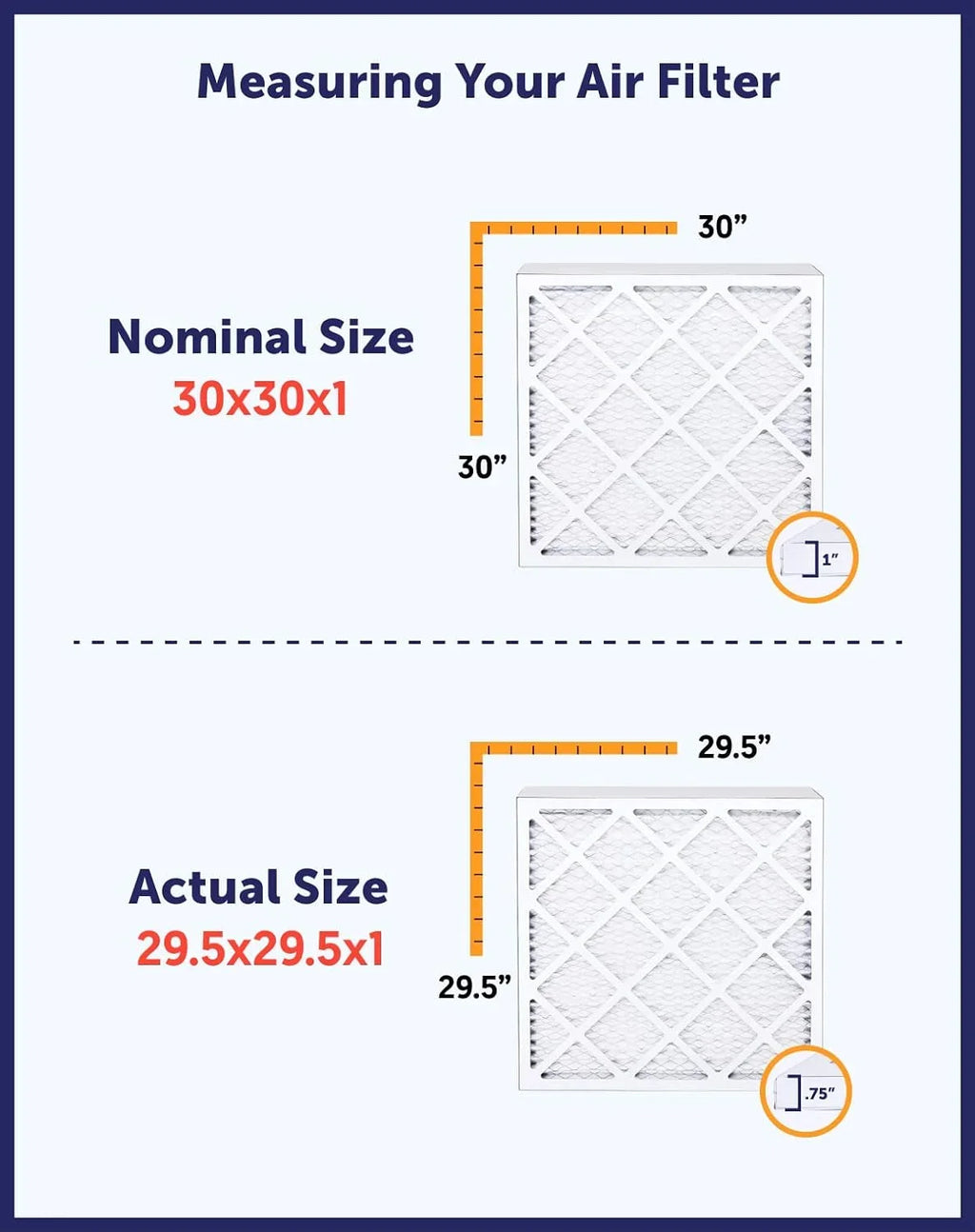 Filter King 8x24.5x1a Air Filter | 4-PACK | MERV 8 HVAC Pleated A/C Furnace Filters | MADE IN USA | Actual Size: 8 x 24.5 x .75"