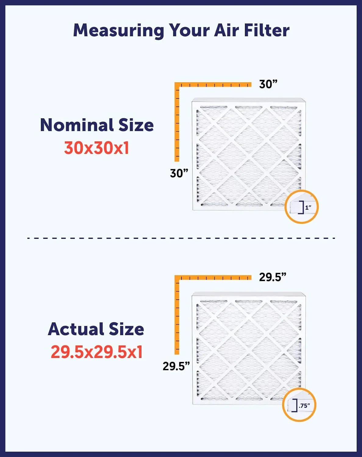 Filter King 8x24.5x1a Air Filter | 4-PACK | MERV 8 HVAC Pleated A/C Furnace Filters | MADE IN USA | Actual Size: 8 x 24.5 x .75"