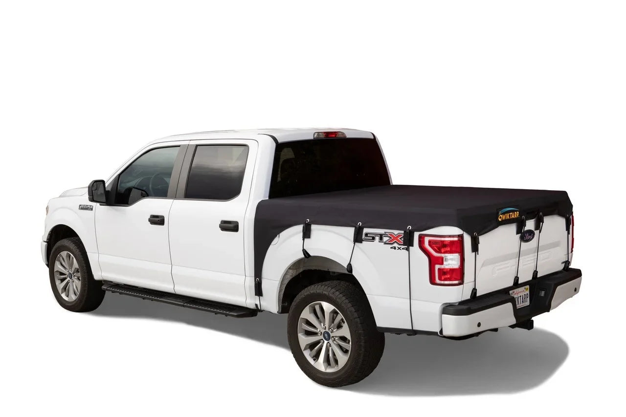 Qwiktarp Inc Truck Bed Cover: 8' ft Bed 2017 - 2023 Ford F150, Chevy 1500, RAM 1500