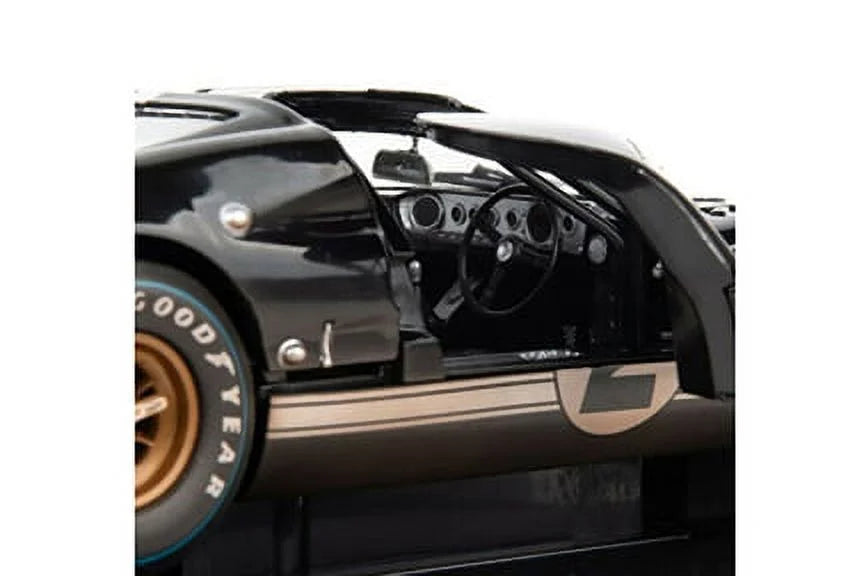 1966 Ford GT-40 MK II #2 After Race (Dirty Version, Ebony - Shelby Collectibles SC431BK - 1/18 scale Diecast Model Toy Car