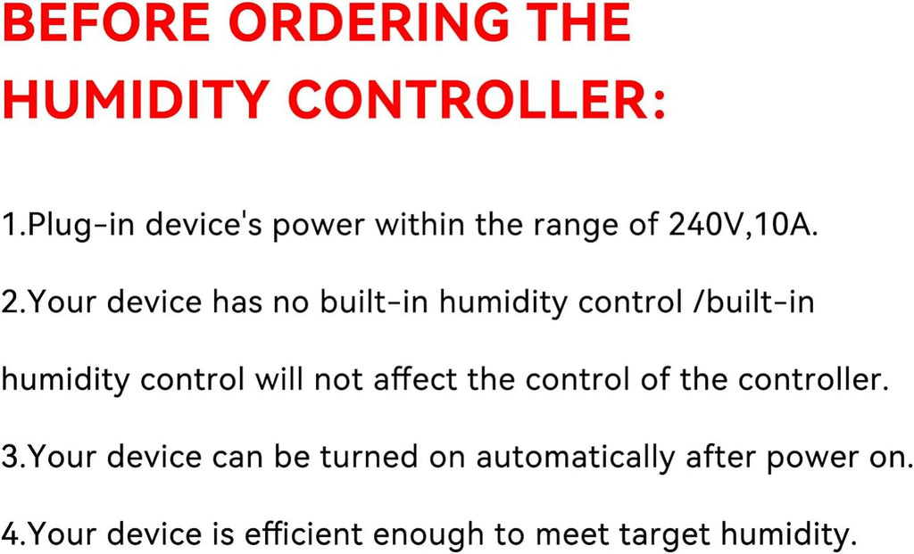 Humidity Controller IHC200 Inkbird Humidistat Mushroom Greenhouse Pre Wired Outlet Dual Stage Humidifier Dehumidifier.