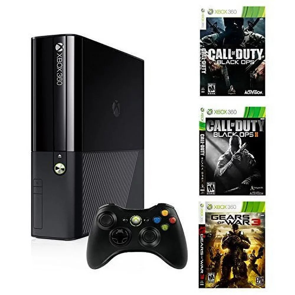 Restored Xbox 360 500GB With Gears Of War 3 And Call Of Duty: Jet Ops 1 And 2 (Refurbished)