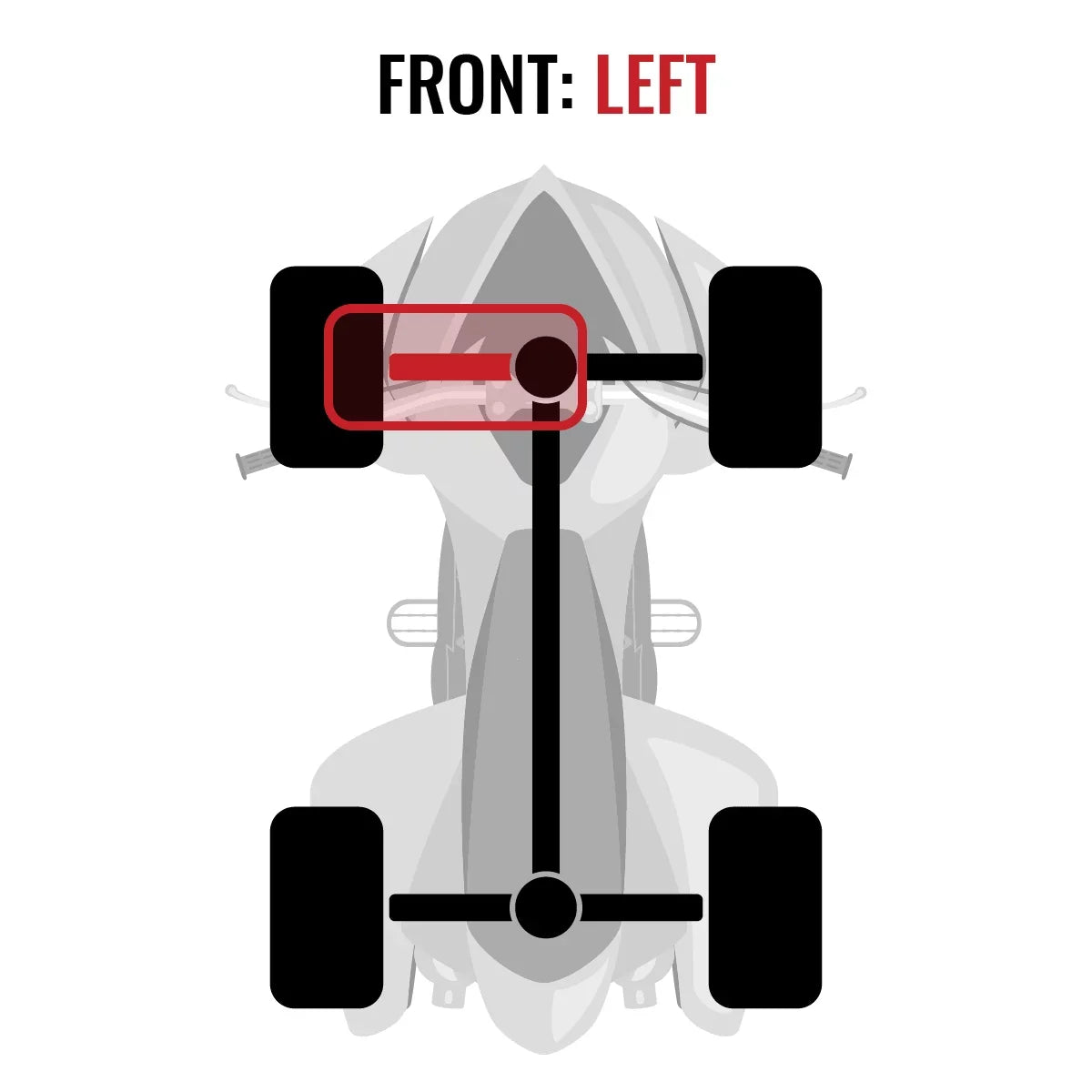 Sixity XT Front Left Axle compatible with Can-Am Commander 800 2015 - STD DPS XT 4X4