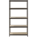 Muscle Rack 30"W x 12"D x 60"H 5-Shelf Steel Freestanding Shelves, 500 lbs. Capacity per Shelf; Silver