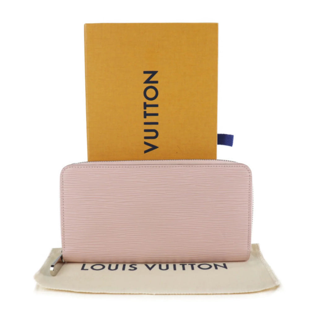 Pre-Owned LOUIS VUITTON Louis Vuitton Zippy Wallet Long M61863 Epi Leather Rose Ballerine Round Zipper Zip Around (Good)