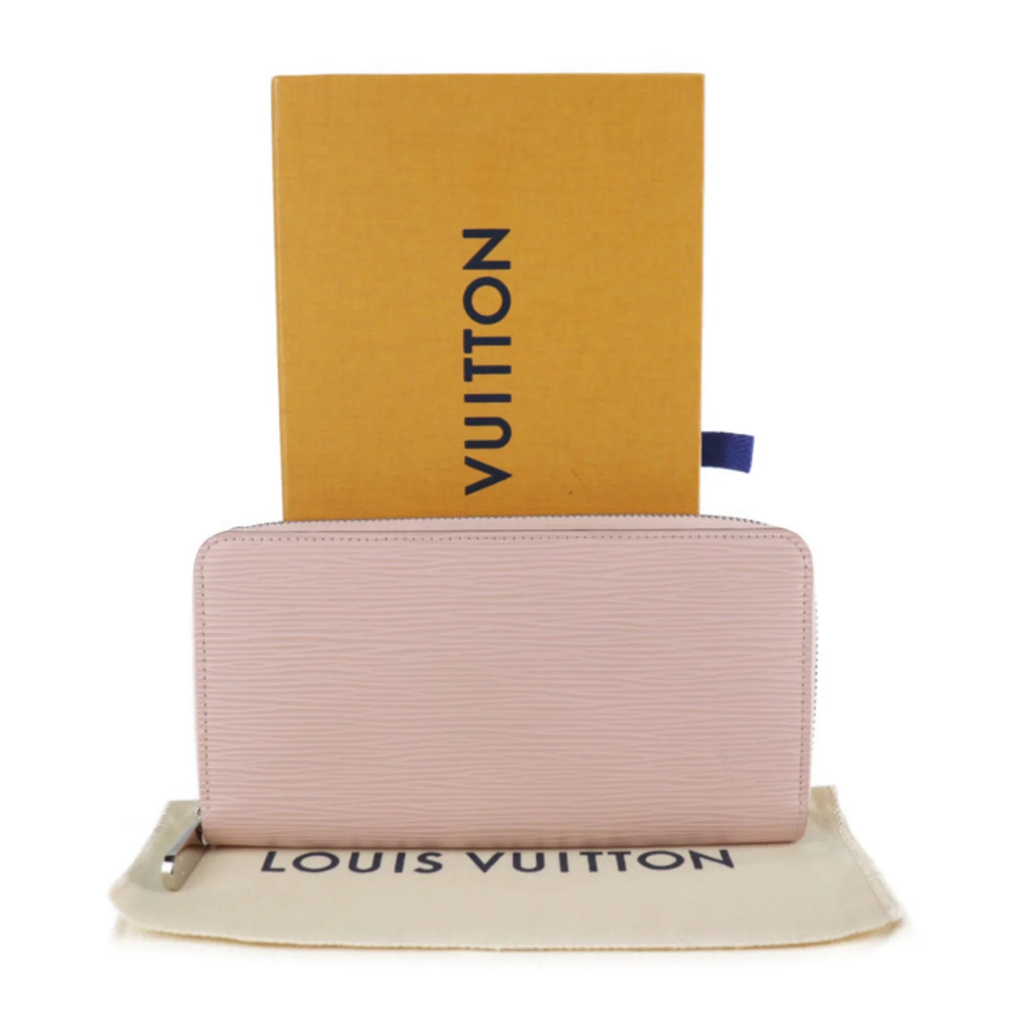 Pre-Owned LOUIS VUITTON Louis Vuitton Zippy Wallet Long M61863 Epi Leather Rose Ballerine Round Zipper Zip Around (Good)