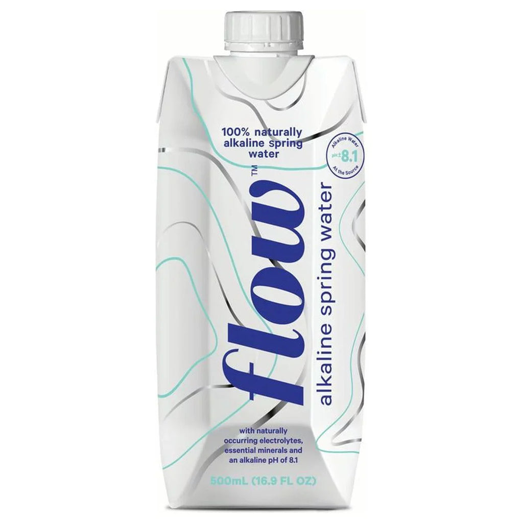 Flow Alkaline Spring Water- 100% Natural Alkaline Spring Water, 16.9 fl oz, 12 Pack Bottles