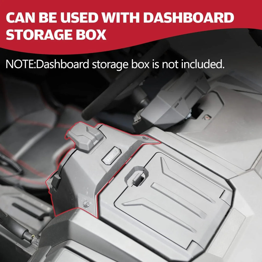 A & UTV PRO Electric Device Tablet Holder with Storage Box Organizer for Polaris RZR PRO XP
