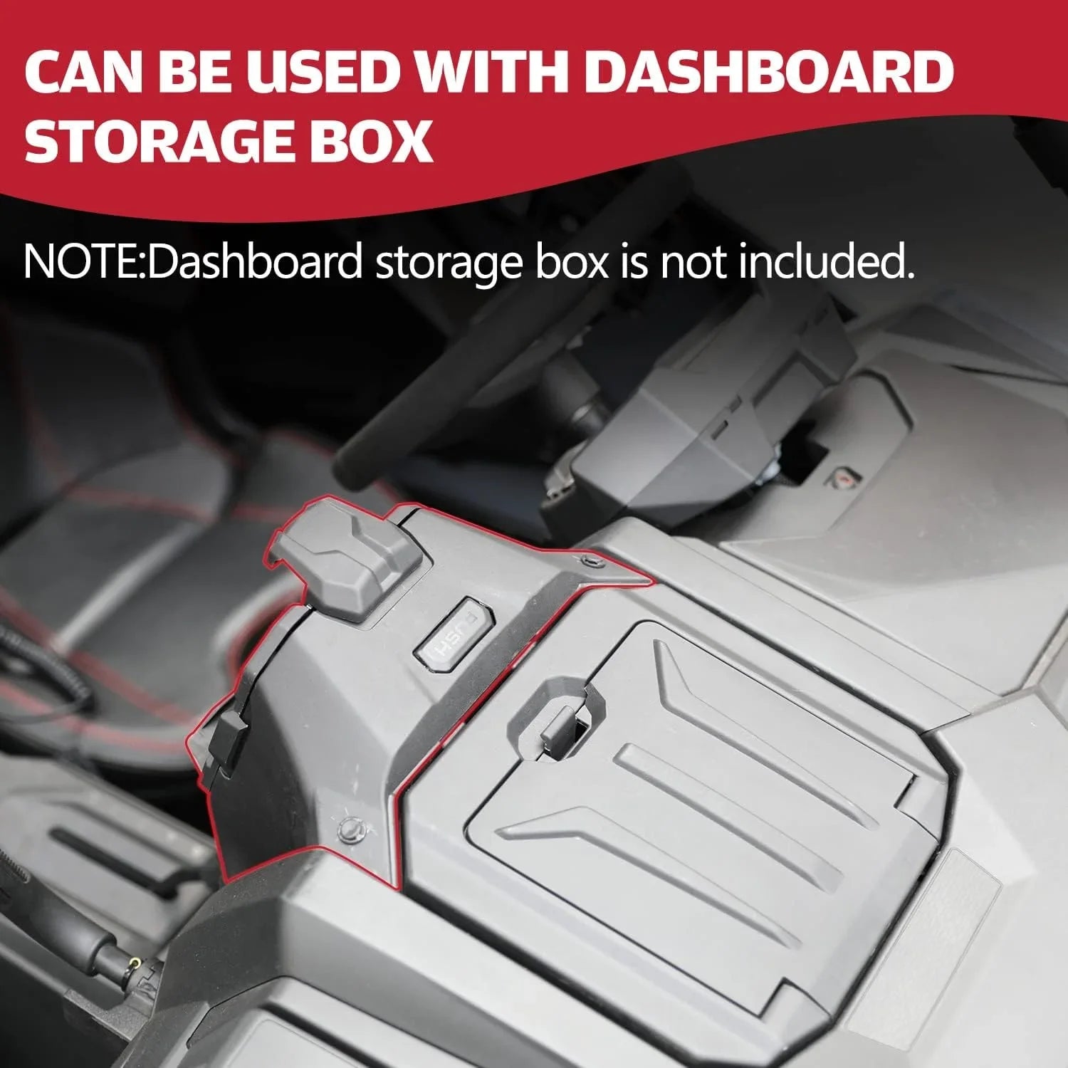 A & UTV PRO Electric Device Tablet Holder with Storage Box Organizer for Polaris RZR PRO XP