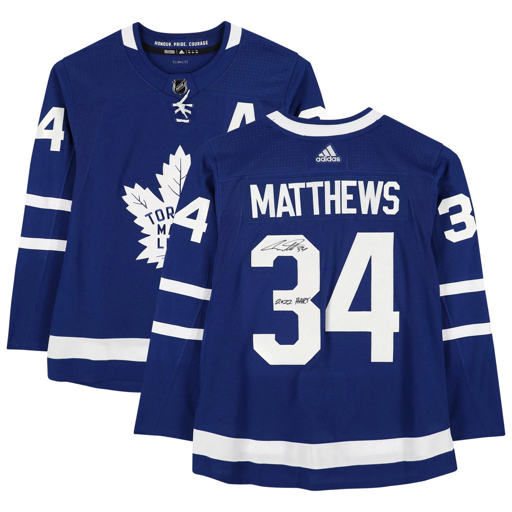 Auston Matthews Blue Toronto Maple Leafs Autographed 2022 Hart Trophy Winner Authentic Jersey with ''2022 Hart''