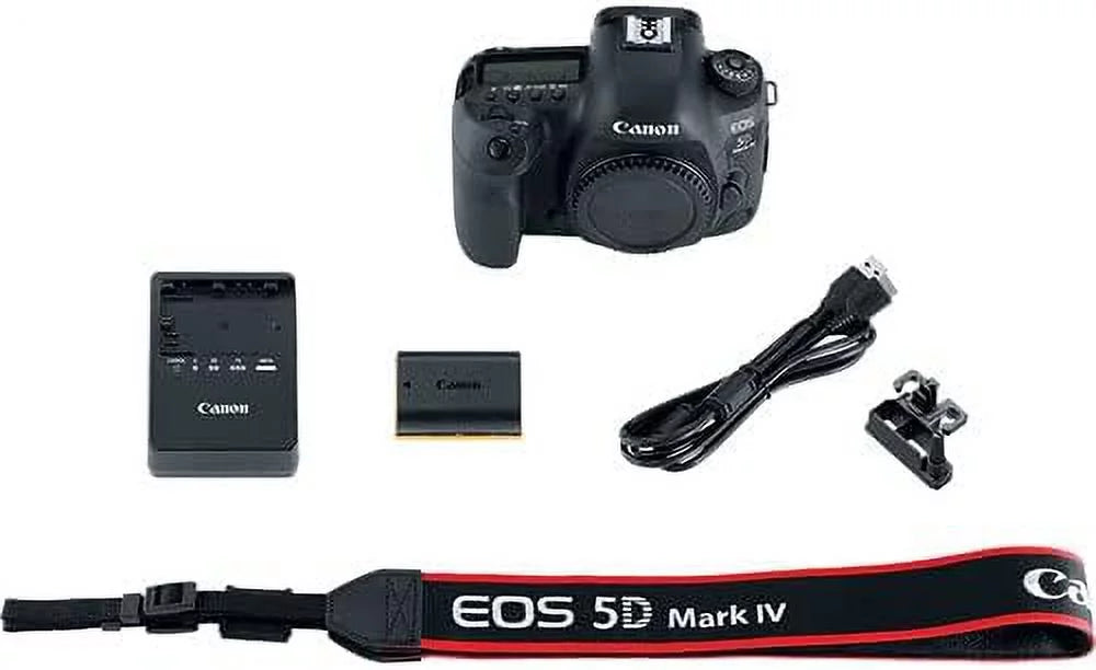 EOS 5D Mark IV DSLR Camera w/ 24-105mm USM Lens Bundle + EF 75-300mm III Lens, 50mm f/1.8, 500mm Lens & 650-1300mm Lens + Backpack + 128GB Memory + Monopod + Professional Bundle