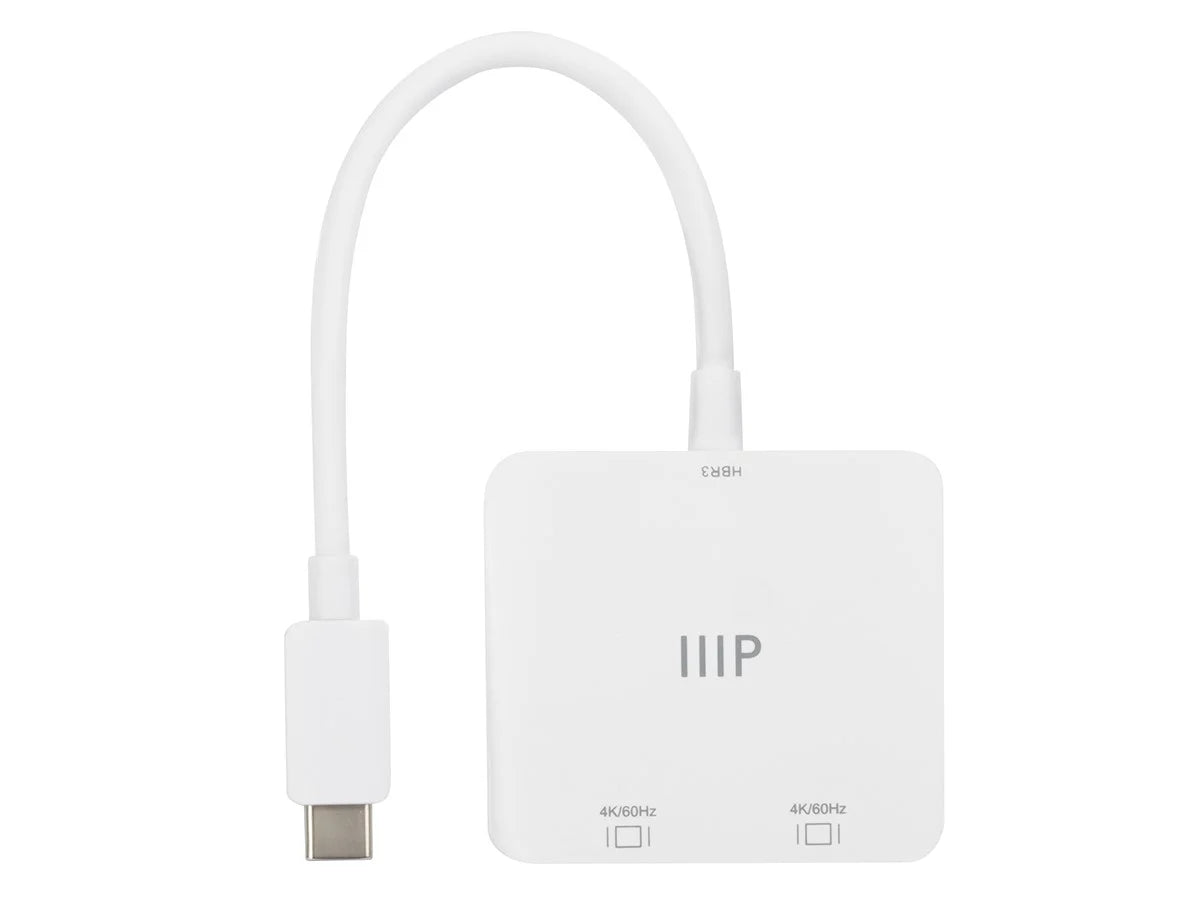 Cost USB-C to Dual 4K DisplayPort Adapter (Dual 4K@60Hz) Compatible with Thunderbolt 3 Devices with Windows and MacOS