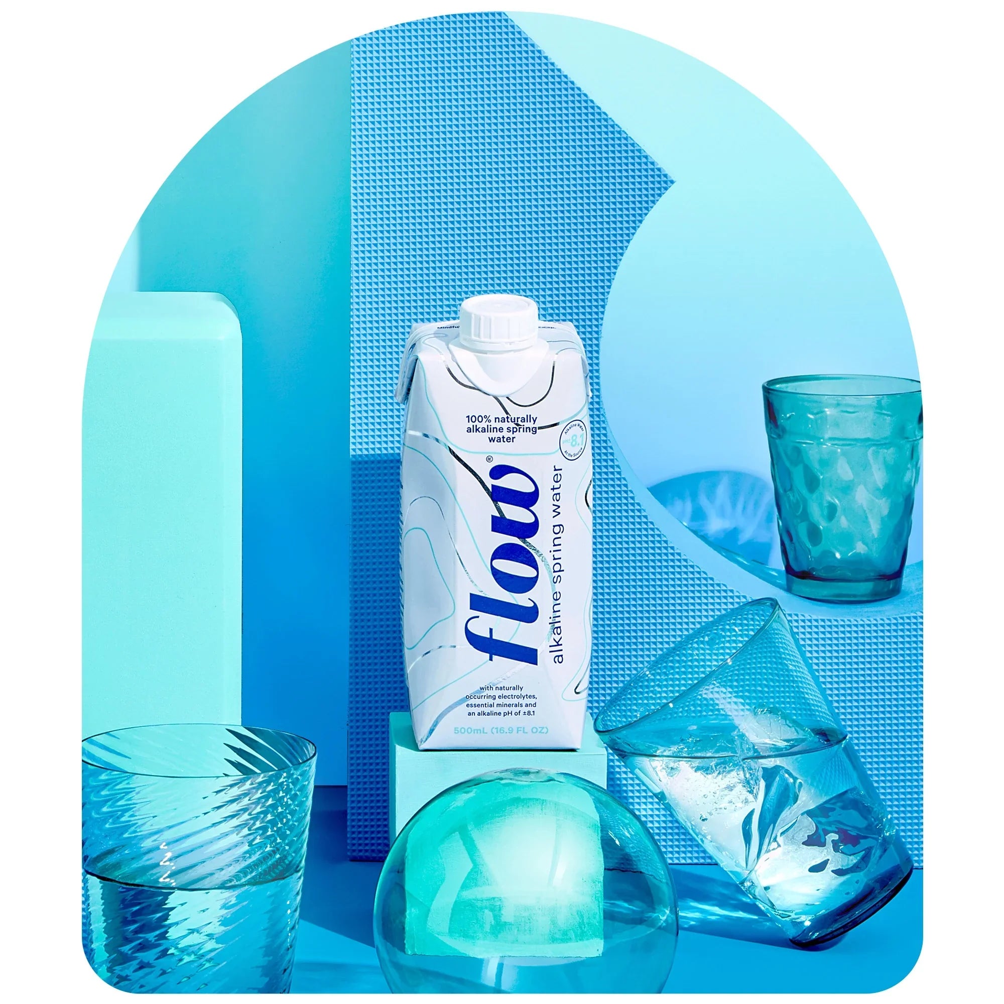 Flow Alkaline Spring Water- 100% Natural Alkaline Spring Water, 16.9 fl oz, 12 Pack Bottles