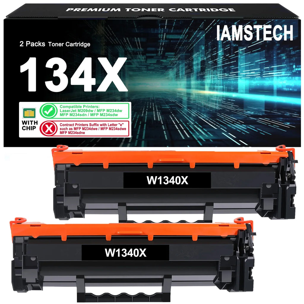 134X 134A Toner Cartridge Compatible for W1340X W1340A LaserJet M209dw MFP M234dw M234sdn M234sdw Printer Ink High Yield Dark 2-Pack)