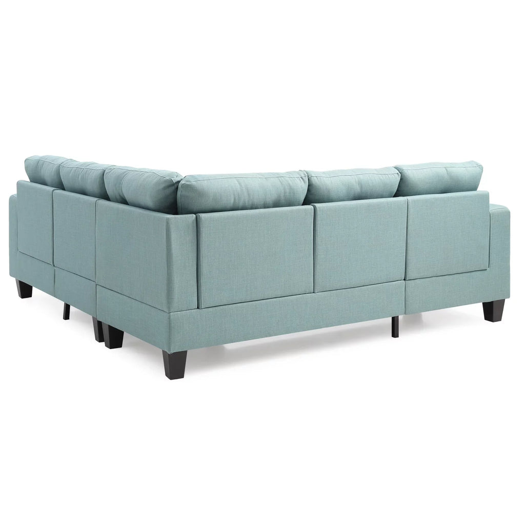 Homestock Retro Renaissance G500B-SC Sectional , TEAL