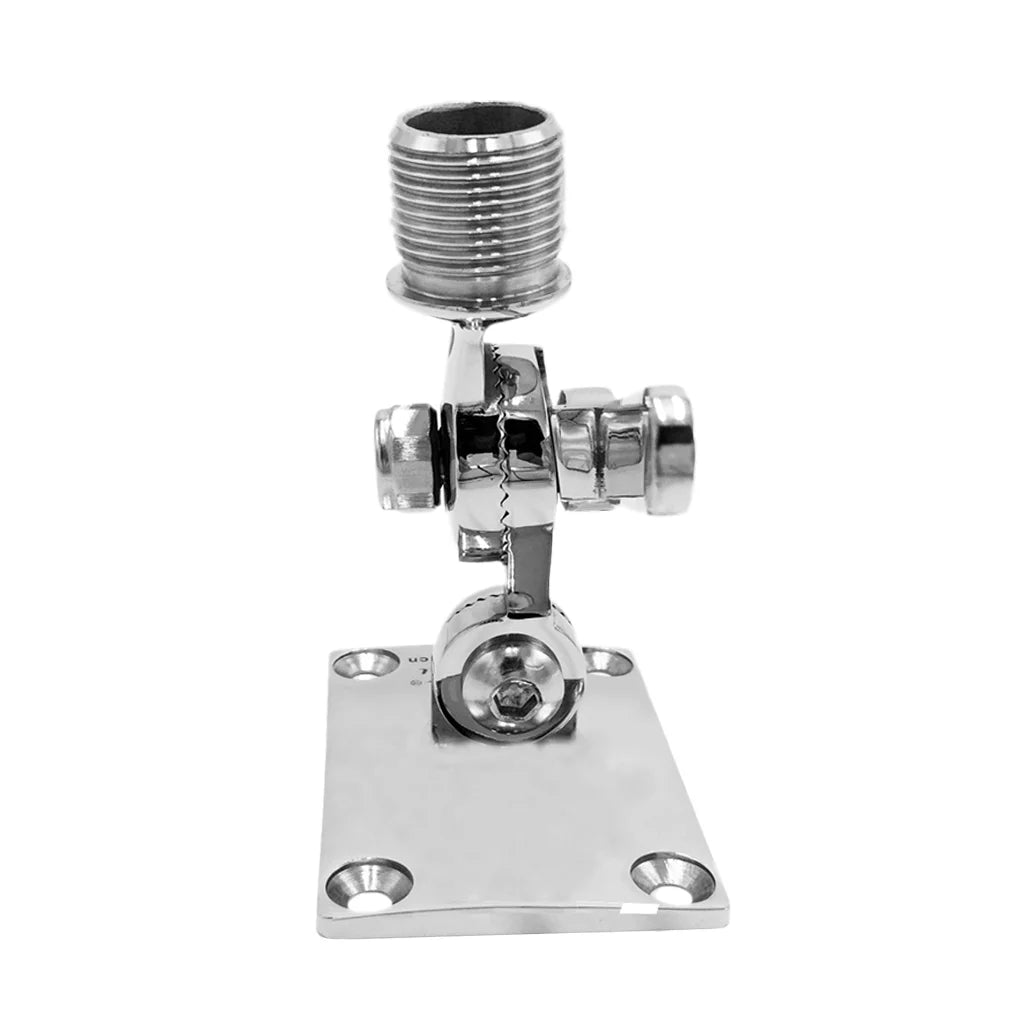 Stainless Steel Marine Radio VHF Adjustable Ratchet Base Mount for Inflatable Boat Kayak Dinghy