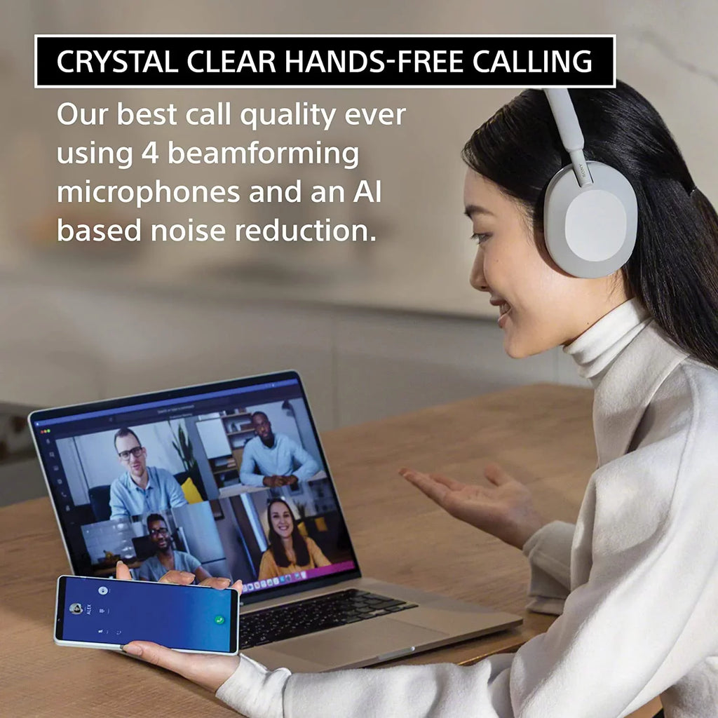 WH-1000XM5 Wireless Noise Canceling Headphones (Silver) Pro Stand Kit