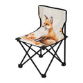 Fox with Autumn Leaves Portable Camping Chair Small for Kids Outdoor Folding Beach Chair Fishing Chair Lawn Chair with Carry Bag