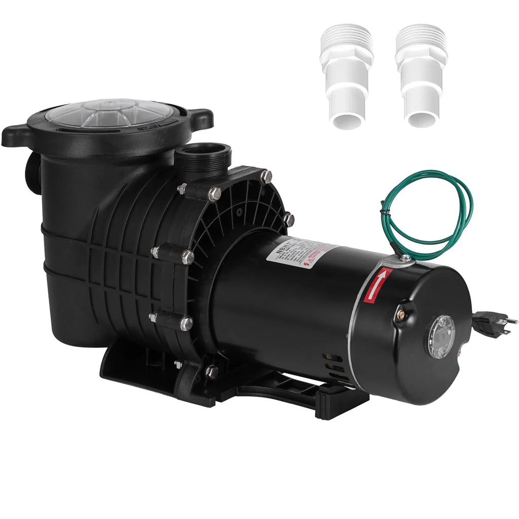 SHZOND 1.5 Swimming Pool Pump, Dual Voltage 115/230V High Flow Pool Pump, 108 GPM Above Ground Pool Pump wIth Large Strainer Basket, 2Pcs 1-1/2NPT Connectors
