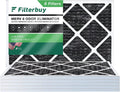 Filterbuy 16x30x1 MERV 8 Odor Eliminator Pleated HVAC AC Furnace Air Filters with Activated Carbon (6-Pack)