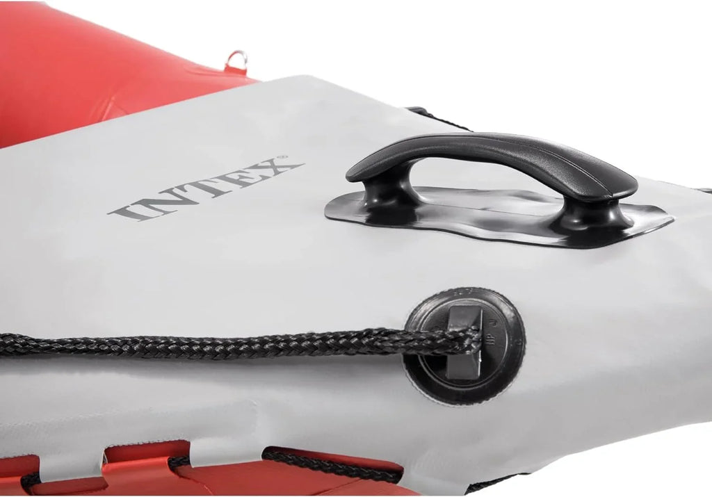 INTEX Excursion Pro Inflatable Kayak Series: Includes Deluxe 86in Kayak Paddles and High-Output Pump – SuperTough Polyvinyl Chloride – Adjustable Bucket Seat – Fishing Rod Holders – Grab Handles