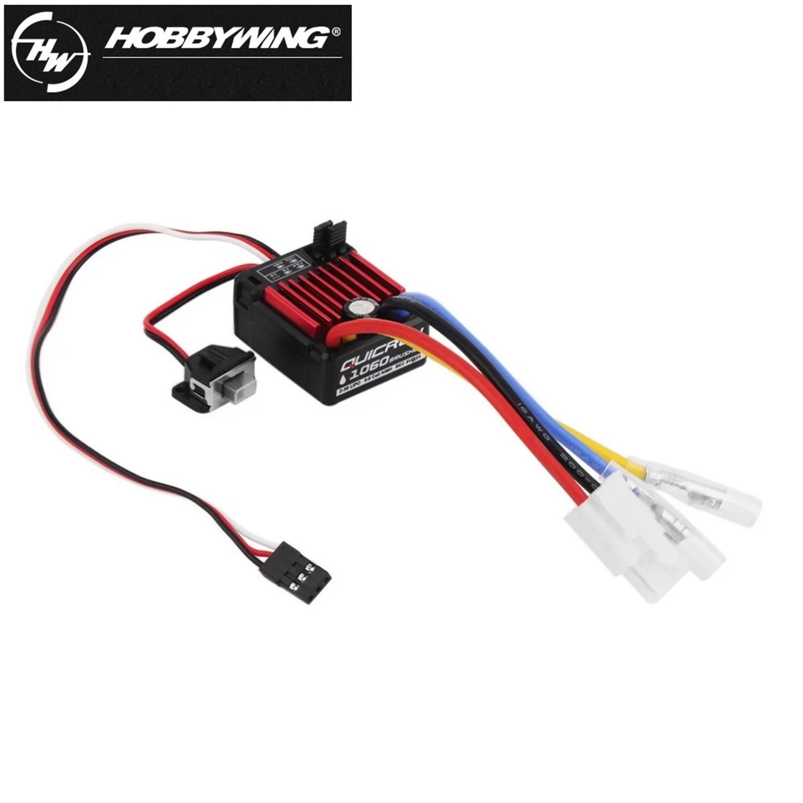 Pinnaco HobbyWing QuicRun 1060 60A Brushed Electronic Speed Controller ESC for 1/10 RC Car