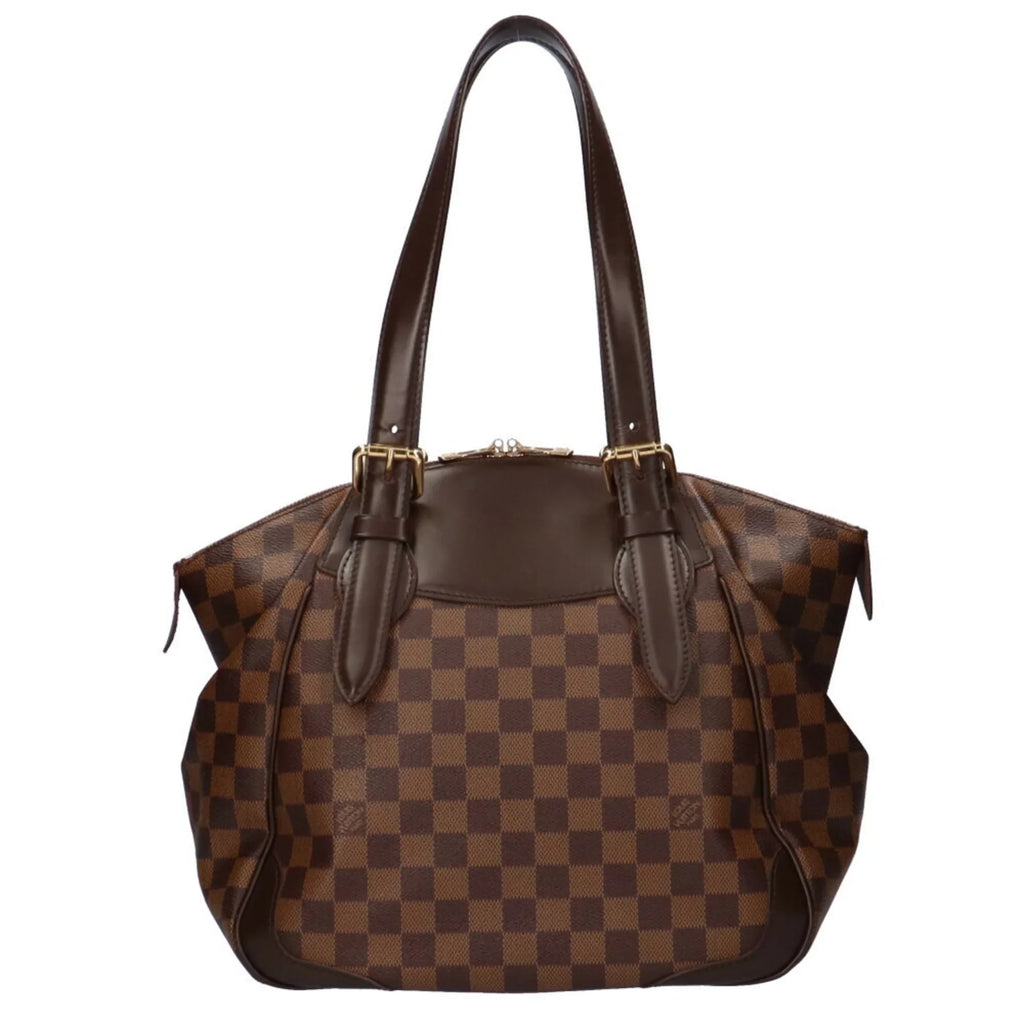 Authenticated Used Louis Vuitton LOUIS VUITTON Verona MM Damier Shoulder Bag Canvas Brown Women's