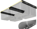 Overhead Garage Storage Rack, Ceiling Racks, Bin Organization System, Heavy Duty Metal Rack For Container, Supports Most Bins Dark 4 Sets)