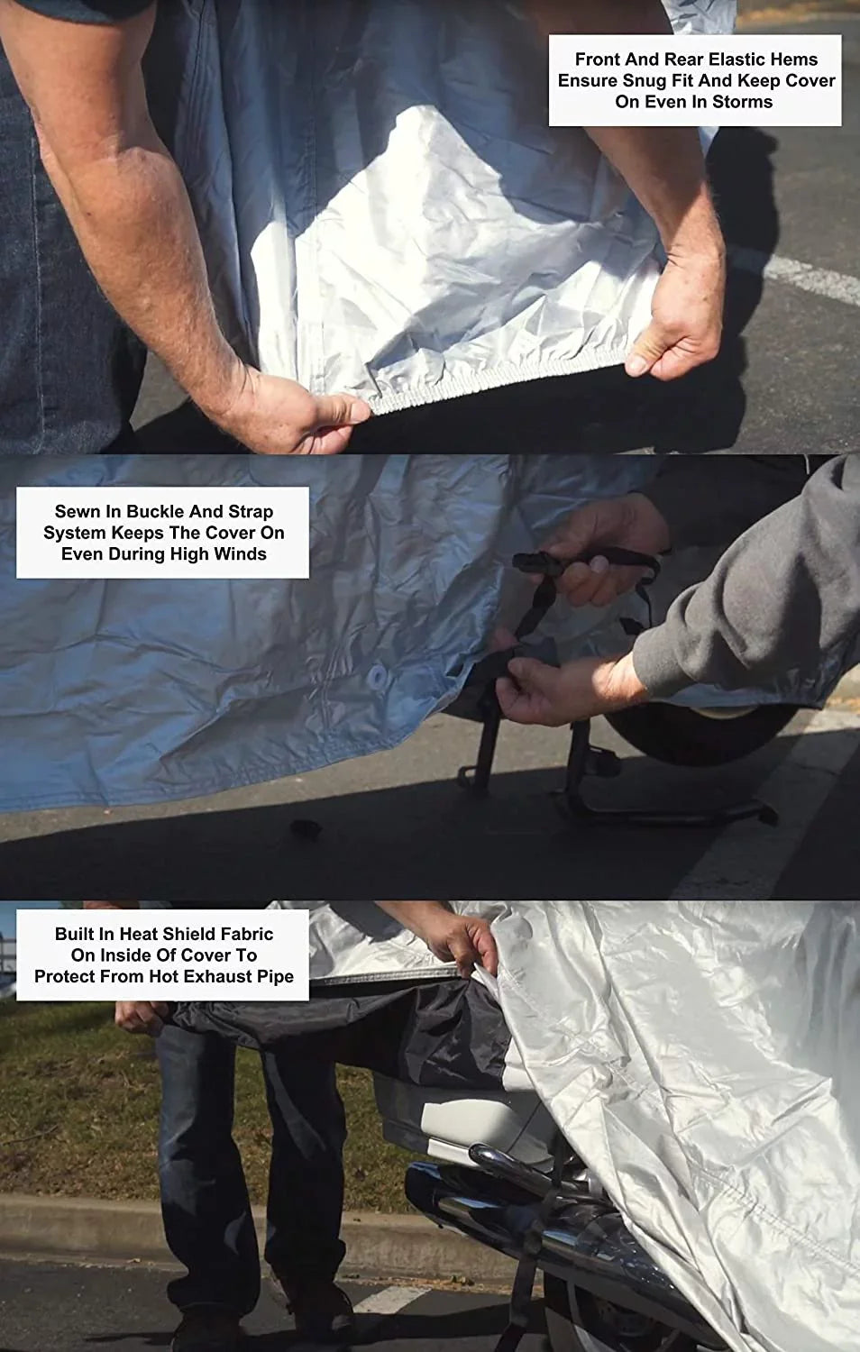 Weatherproof Motorcycle Cover Compatible With 2013 Beta Evo 250 4-stroke - Outdoor & Indoor - Protect From Rain Water, Snow, Sun - Reinforced Securing Straps - Durable Material - Free Storage Bag