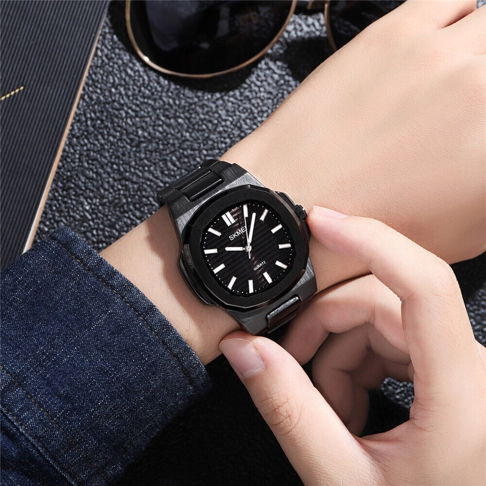 Men Quartz Watch Luxury Gold Steel Male Wristwatch For Business Gift