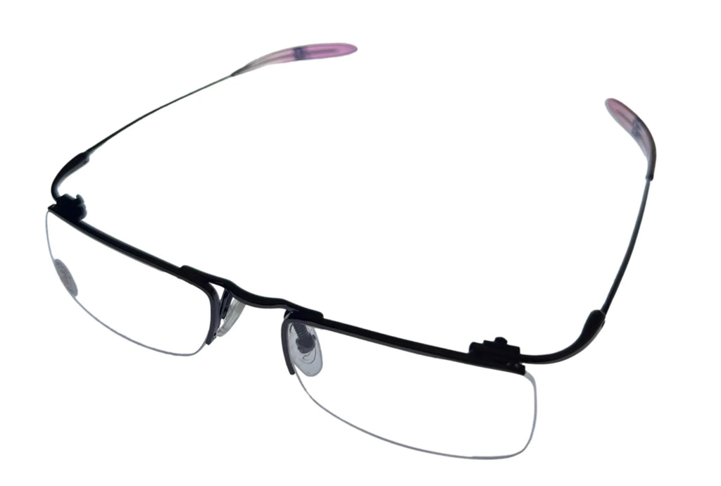 New Balance Mens Eyeglass Rectangle Rimless Metal NB 356 3 Gunmetal. 53mm