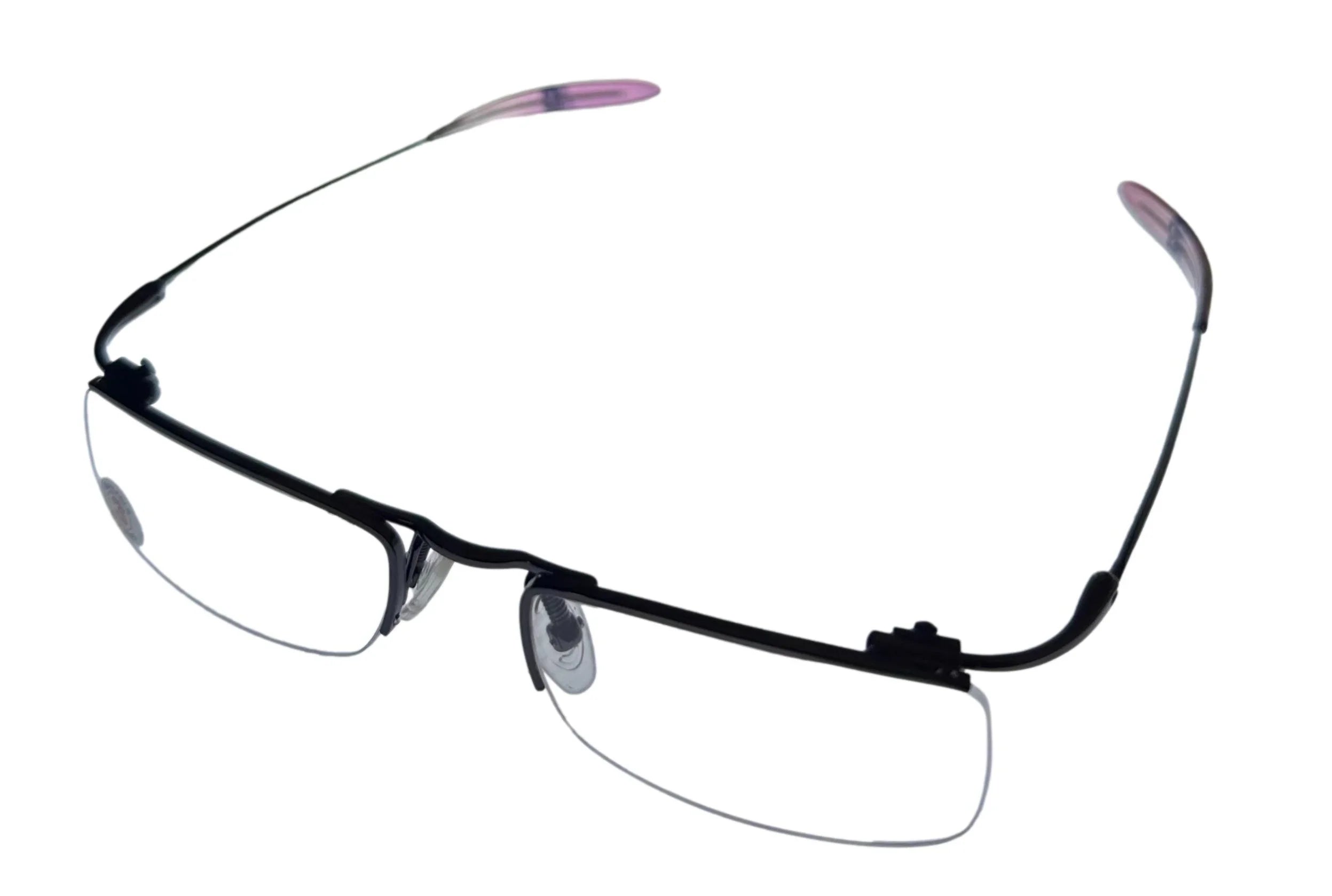 New Balance Mens Eyeglass Rectangle Rimless Metal NB 356 3 Gunmetal. 53mm