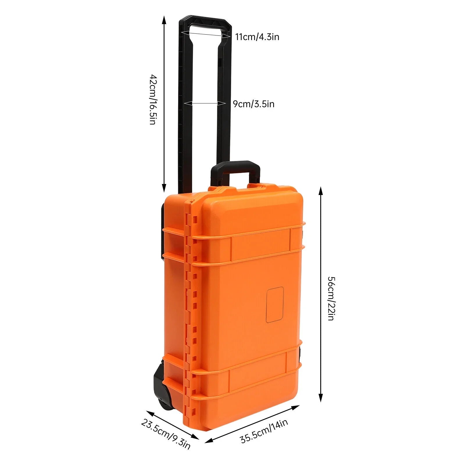 22" Camera Box Storage Protect Roller Carry Case Waterproof Camera Box Case