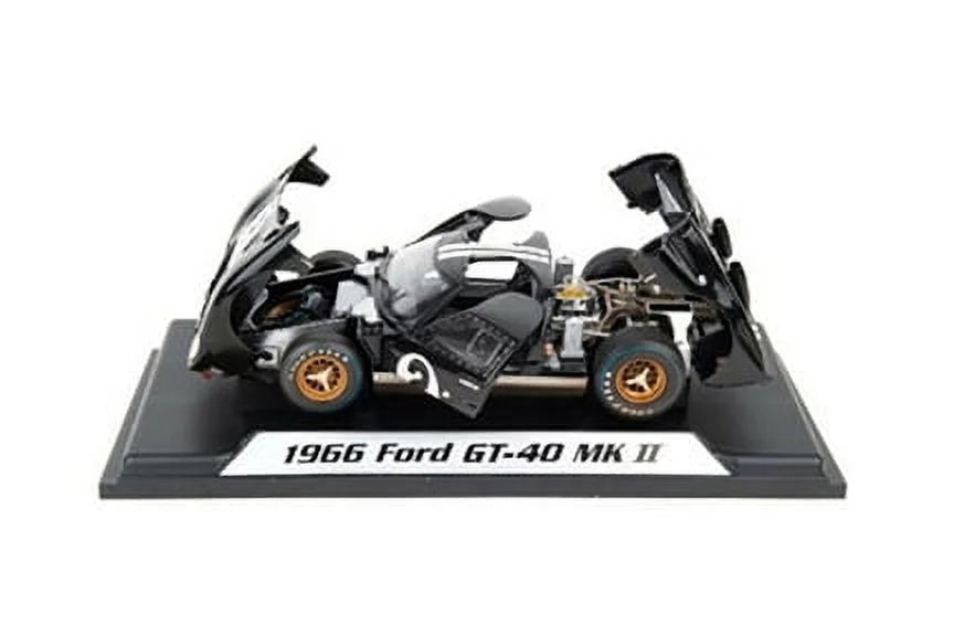 1966 Ford GT-40 MK II #2 After Race (Dirty Version, Ebony - Shelby Collectibles SC431BK - 1/18 scale Diecast Model Toy Car