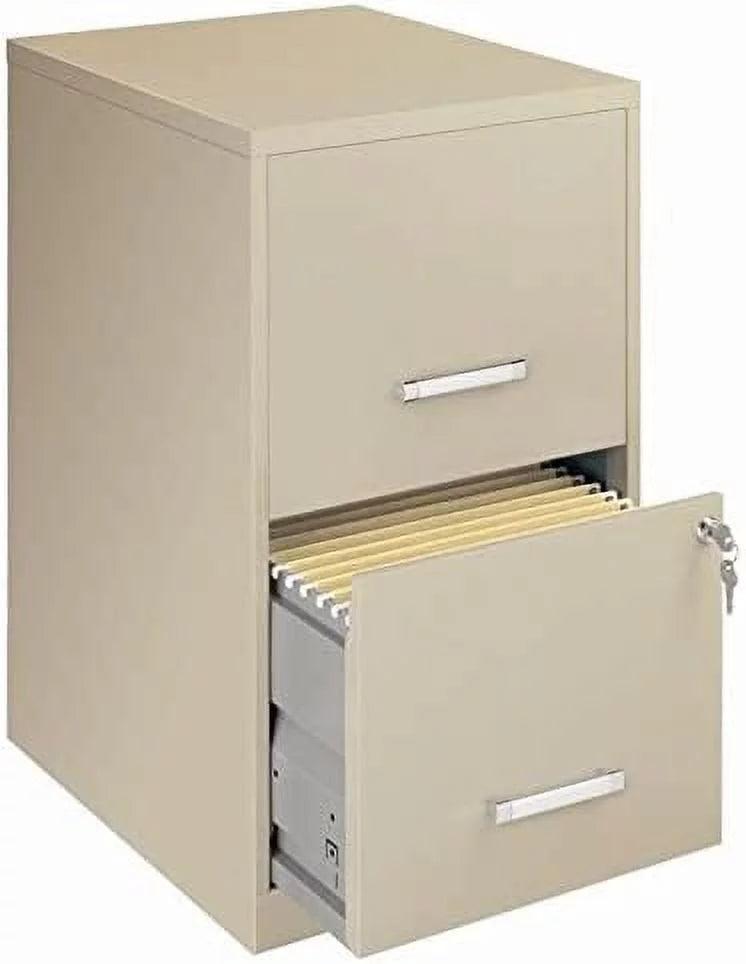 HBBOOMLIFE Scranton &amp; Co 2 Drawer Letter File Cabinet in Putty