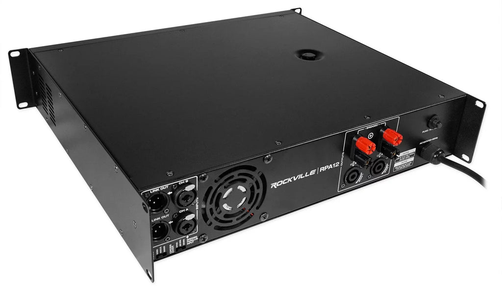 Rockville SBG1188 18" Pro DJ PA Subwoofer Sub+5000w 2-Channel Amplifier+Cable